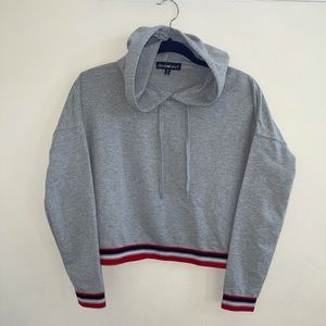 Grey Cropped Hoodie
